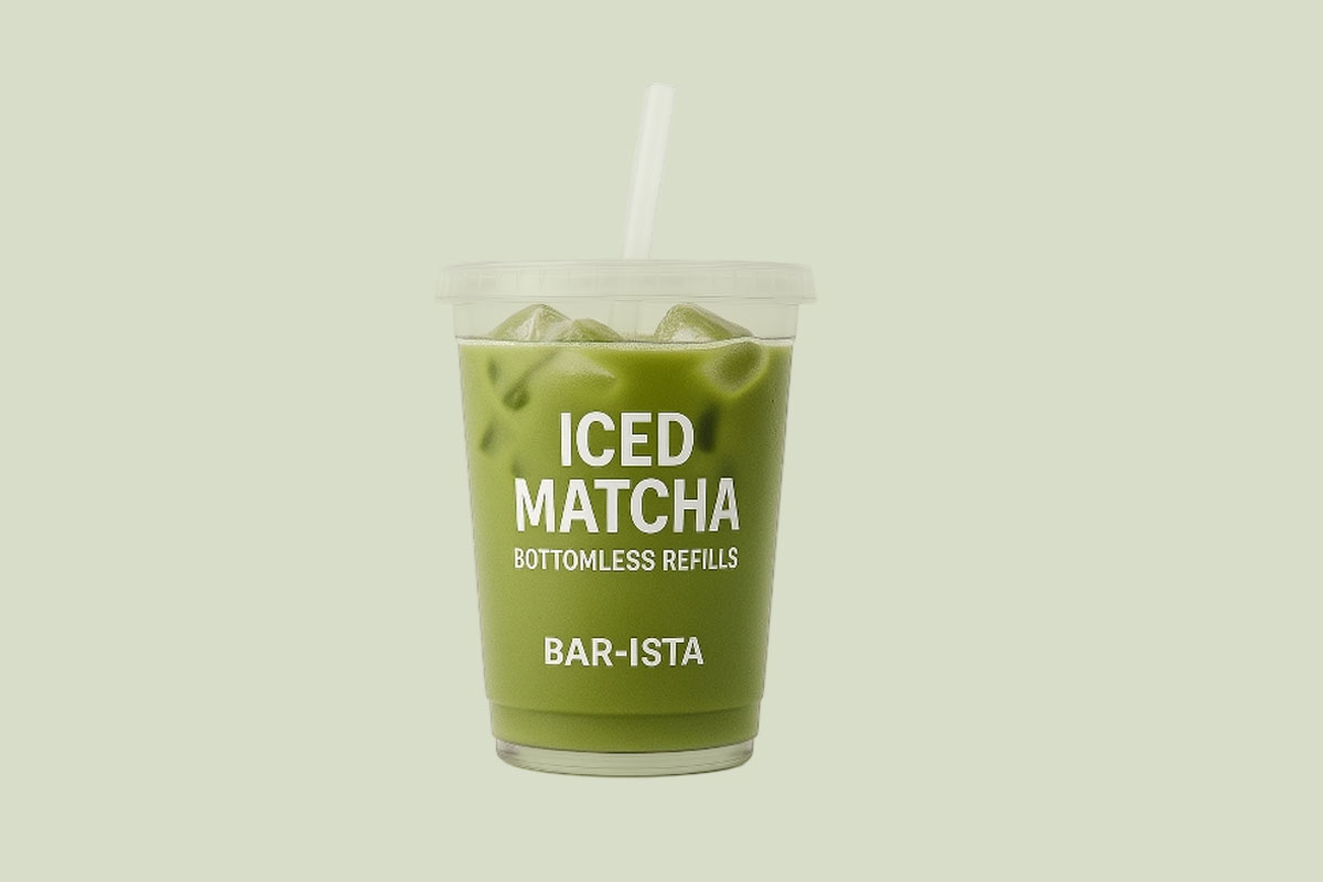 Iced Matcha 350ml – (Bottomless)
